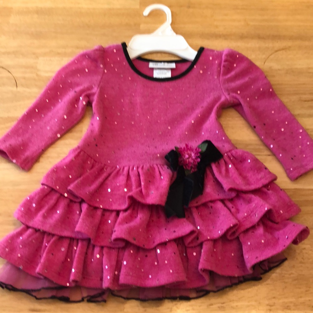 Long sleeved girls sweater dress